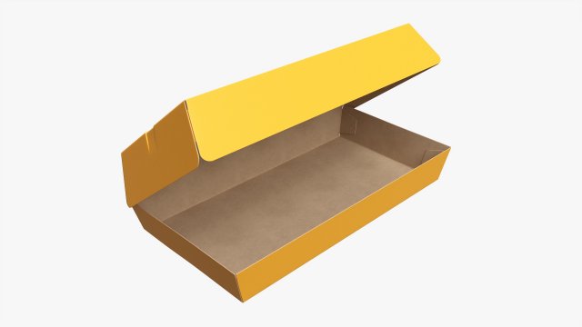 Fast Food Paper Box 01 Open 3D मॉडल .c4d .max .obj .3ds .fbx .stl .blend 
