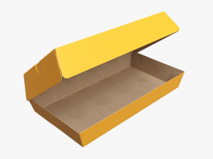 Fast Food Paper Box 01 Open Modelo 3D