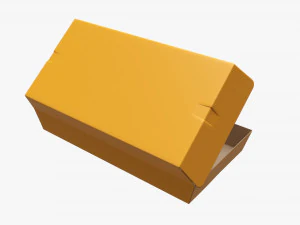 Fast Food Paper Box 01 Open 3D Model