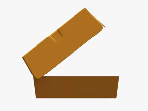 Fast Food Paper Box 01 Open 3D Model