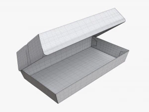 Fast Food Paper Box 01 Open 3D Model