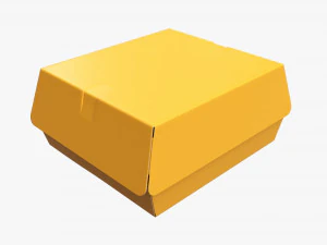 Scatola di carta per fast food 02 Modello 3D