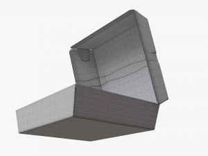 Fast Food Paper Box 02 Large Open 3D-Modell