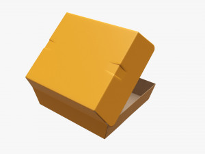 Fast Food Paper Box 02 Open 3D Модель