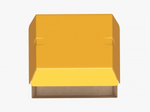 Fast Food Paper Box 02 Open 3D Модель
