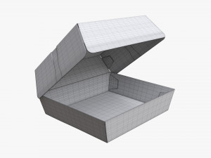 Fast Food Paper Box 02 Open 3D Модель