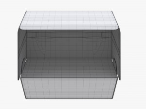 Fast Food Paper Box 02 Open 3D Модель