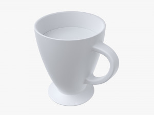 Glass Transparent Coffee Mug With Handle 01 3D Model