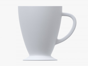 Glass Transparent Coffee Mug With Handle 01 3D Model