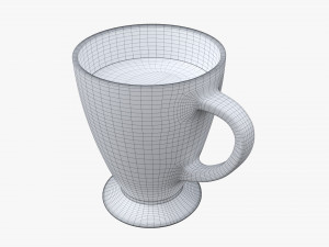 Glass Transparent Coffee Mug With Handle 01 3D Model