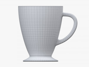 Glass Transparent Coffee Mug With Handle 01 3D Model