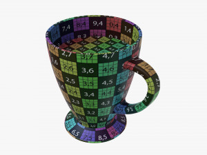 Glass Transparent Coffee Mug With Handle 01 3D Model