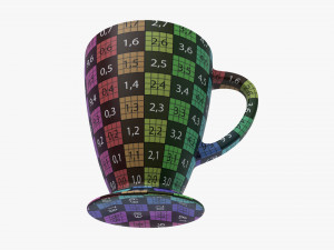 Glass Transparent Coffee Mug With Handle 01 3D Model