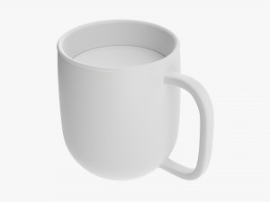 Glass Transparent Coffee Mug With Handle 02 Modello 3D