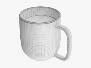 Glass Transparent Coffee Mug With Handle 02 Modello 3D