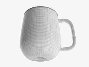 Glass Transparent Coffee Mug With Handle 02 Modello 3D