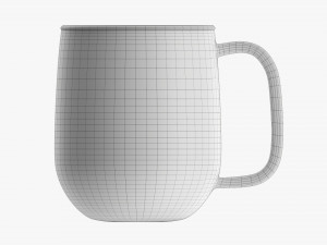 Glass Transparent Coffee Mug With Handle 02 Modello 3D