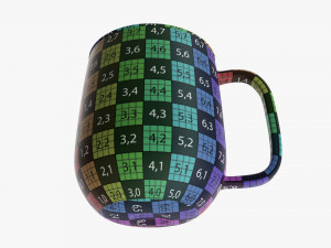 Glass Transparent Coffee Mug With Handle 02 Modello 3D