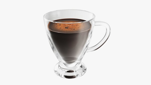 Glass Transparent Coffee Mug With Handle 03 Modelo 3D .c4d .max .obj .3ds .fbx .stl .blend 
