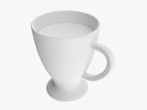 Glass Transparent Coffee Mug With Handle 03 Modelo 3D