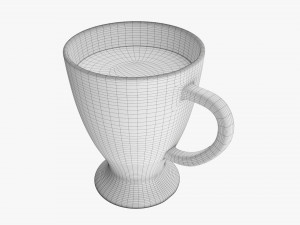 Glass Transparent Coffee Mug With Handle 03 Modelo 3D