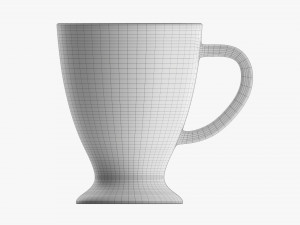 Glass Transparent Coffee Mug With Handle 03 Modelo 3D