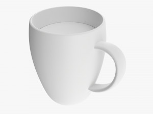 Glass Transparent Coffee Mug With Handle 04 3D Model