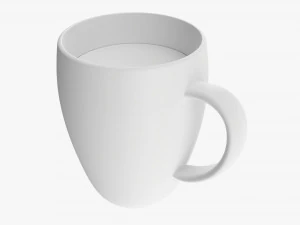 Glass Transparent Coffee Mug With Handle 04 3D Model