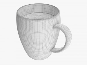 Glass Transparent Coffee Mug With Handle 04 3D Model
