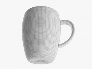 Glass Transparent Coffee Mug With Handle 04 3D Model