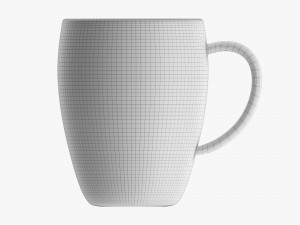 Glass Transparent Coffee Mug With Handle 04 3D Model