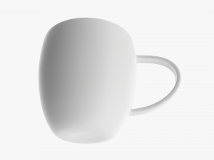 Glass Transparent Coffee Mug With Handle 05 Modello 3D