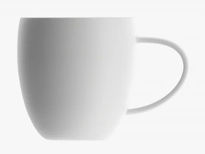 Glass Transparent Coffee Mug With Handle 05 3D Model