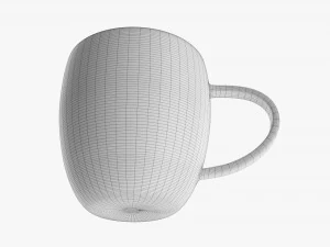 Glass Transparent Coffee Mug With Handle 05 3D Model