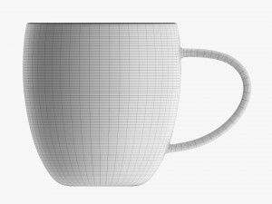 Glass Transparent Coffee Mug With Handle 05 Modello 3D