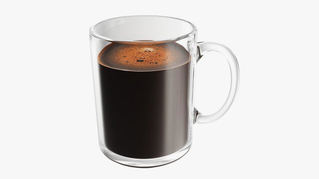 Glass Transparent Coffee Mug With Handle 06 3Dモデル .c4d .max .obj .3ds .fbx .stl .blend 