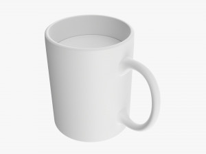 Glass Transparent Coffee Mug With Handle 06 3Dモデル