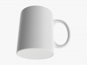 Glass Transparent Coffee Mug With Handle 06 3Dモデル
