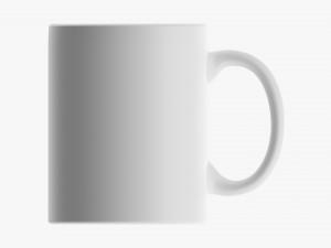Glass Transparent Coffee Mug With Handle 06 3Dモデル