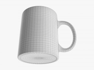 Glass Transparent Coffee Mug With Handle 06 3Dモデル