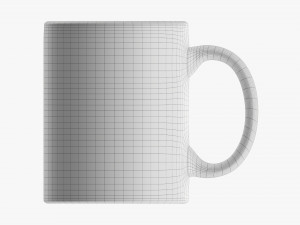 Glass Transparent Coffee Mug With Handle 06 3Dモデル