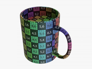 Glass Transparent Coffee Mug With Handle 06 3Dモデル