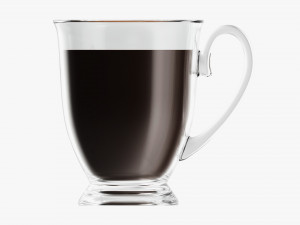 Glass Transparent Coffee Mug With Handle 07 3D मॉडल