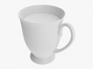 Glass Transparent Coffee Mug With Handle 07 3D मॉडल