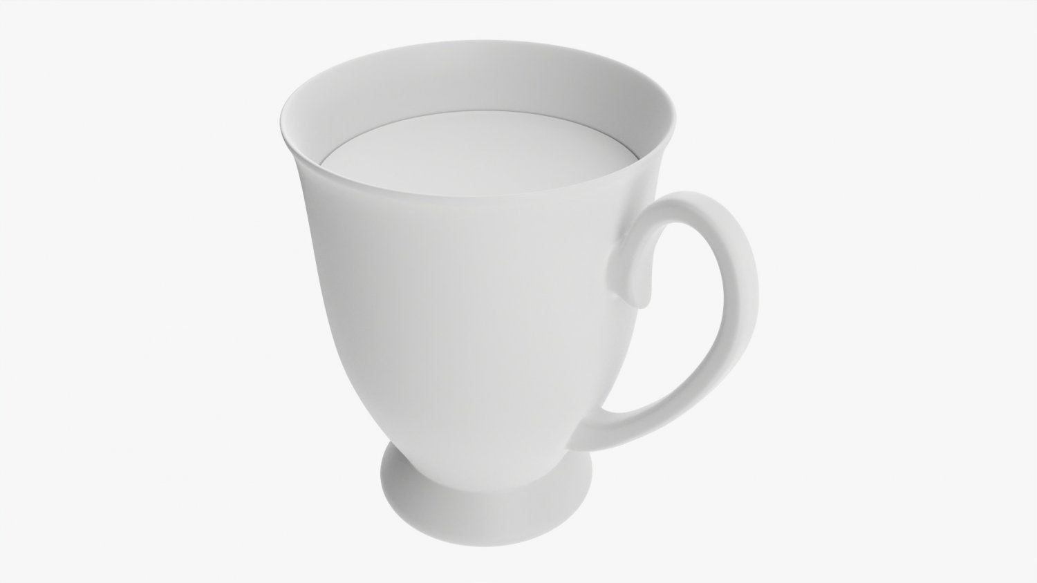 Transparent glass coffee mug with handle 09 | 3D model