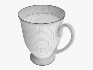 Glass Transparent Coffee Mug With Handle 07 3D मॉडल