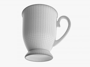 Glass Transparent Coffee Mug With Handle 07 3D मॉडल