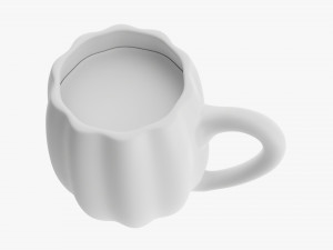 Glass Transparent Coffee Mug With Handle 08 3D Model