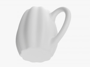 Glass Transparent Coffee Mug With Handle 08 3D Model