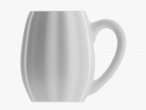 Glass Transparent Coffee Mug With Handle 08 3D Model